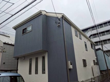 国分寺市I様邸で外壁屋根塗装